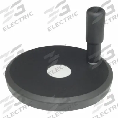 JW WINCO Solid Hand Wheel: Solid, Revolving Handle, Aluminum, 18 mm Bore - Solid Hand Wheels with Revolving Handle