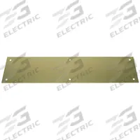 ROCKWOOD Door Push Plate: 4 in Wd, 15 in Ht, Brass (MPN 70C.3). Key specifications — Material: Brass; Operation Type: Push; Properties: Tear-Resistant; Brand: ROCKWOOD.