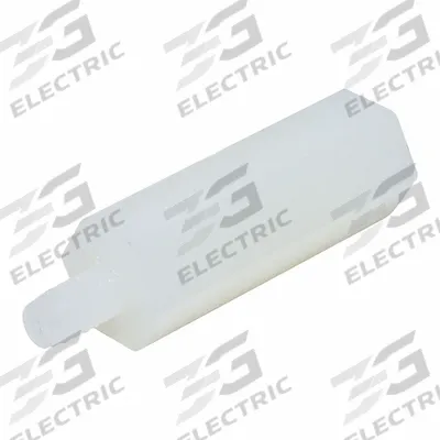 APPROVED VENDOR Male-Female Threaded Hex Standoffs: #4-40 Thread Sz, 3/4 in Lg, Hex, Nylon - Plastic Male x Female Standoffs