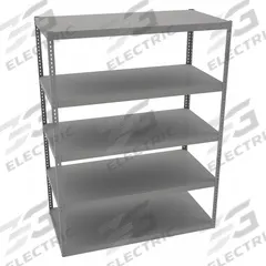 TENNSCO Boltless Shelving: Standalone, Extra-Heavy-Duty, 72 in x 36 in, 96 in Overall Ht, 5 Shelves (MPN RXHS-723696). Key specifications — Finish: Powder Coated; Maximum Post Load Capacity: 13,000 lb with Beam Evenly Spaced at 24 in; Decking Material: Steel; Color: Medium Gray; Beam Profile: Channel; Brand: TENNSCO; Side Panel: Open.