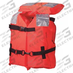 KENT SAFETY Life Jacket: Orange, Type I, 16 lb Buoyancy, SOLAS-Grade Reflective, Universal (MPN 100200-200-002-12). Key specifications — Color: Orange; Brand: KENT SAFETY; Buoyant Material: Foam; Closure: Belt; Style: Life Jacket; For Age Group: Child; Product Type: Personal Flotation Device; Standards: USCG Approved.