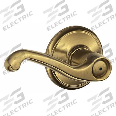 SCHLAGE Door Lockset: Privacy Lever Locksets, Brass