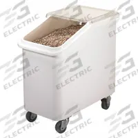 CAMBRO Ingredient Bin: 108 qt Capacity, White, 28 in Overall Ht, 29 5/8 in Overall Lg, Lid Included (MPN EAIBS27148). Key specifications — Lid Included: Yes; Brand: CAMBRO; Color: White; NSF Certified: Yes.