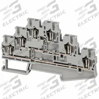 SCHNEIDER Terminal Block: DIN Rail Mounting Type, Spring Wire Termination, 6 Wire Terminals, 20 A (MPN NSYTRR26T). Key specifications — Brand: SCHNEIDER; For Minimum Wire Size: 28 AWG; Wire Termination Style: Spring.