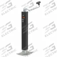 CURT Trailer Jack: Direct-Weld Square Jack, 8,000 lb Static Load Capacity, Topwind, Weld-On (MPN 28570). Key specifications — Handle Type: Topwind; Mounting Type: Weld-On; Maximum Lift Height: 39-1/2 in; Base: Foot Plate; Brand: CURT.
