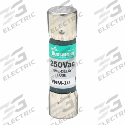 BUSSMANN Fuse: FNM Series, Midget, Time-Delay, 10 A, 250 V AC, 13/32 in x 1 1/2 in - Time-Delay Cylindrical Fuses