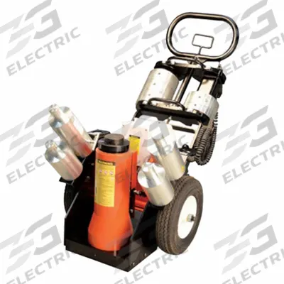POWER TEAM Jack: Steel, Electric Pump, Electrical, 100 ton Load Capacity, 24 in Min Lift - High-Tonnage Wheeled Jacks