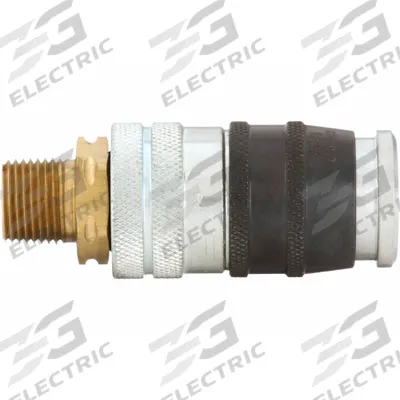PARKER Quick Connect Hose Coupling: 3/8 in Body Size, 3/8 in Hose Fitting Size - Industrial Interchange Steel Quick-Connect Air Coupling Bodies