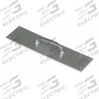ROCKWOOD Door Pull Plate: 4 in Wd, 16 in Ht, Brass (MPN 132 x 73C.3). Key specifications — Material: Brass; Operation Type: Hand Pull; Properties: Wear-Resistant; Brand: ROCKWOOD.