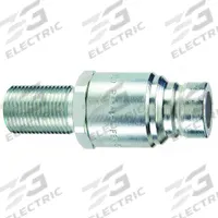 PARKER Hydraulic Quick Connect Hose Coupling: 1/2 in Coupling Size, Steel, 45.42 lpm Max. Flow Rate (MPN FEM-502-10BMS). Key specifications — Thread Size: 9/16"-18; Body Material: Steel; Brand: PARKER.