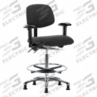 ESD Chair: Fabric, Arms Included, Ht Range 26 1/4 in to 36 in, 18 1/2 in Seat Wd, 17 in Seat Dp, Adj (MPN BR-ESD-FHBCH-CR-T0-A1-CF-EG-ESDBLK). Key specifications — Foot Support: Yes; Back Tilt Backward: 13.5°; Back Tilt Forward: 10.5°; Base Material: Aluminum; Brand: APPROVED VENDOR; Product Type: ESD Task Chair; ESD-Safe: ESD-Safe.