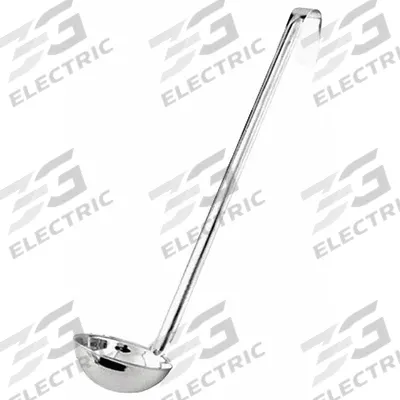 CRESTWARE Ladle: 12 oz Capacity, Stainless Steel, Silver, 12 in Overall Lg, Unfinished - Ladles