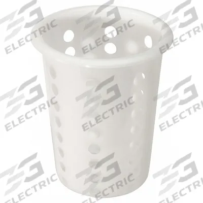 CRESTWARE Flatware Cylinder: Plastic, White, 4 1/4 in Top Dia, 5 1/8 in Overall Ht (MPN SCP) - Furnishings, Appliances and Hospitality