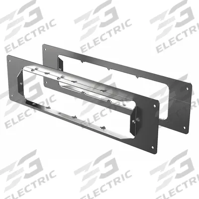 STI Mounting Plates: Rectangular, 6 in Overall Ht, 18.5 in Overall Lg, 2 in Overall Wd - Wall Mounting Brackets for Passthrough Devices