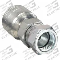 AEROQUIP Hydraulic Crimp Fitting: Steel x Steel, Straight, -4 For Hose Dash Size, BSPP x Crimp (MPN 1A4BF4). Key specifications — attr296014: Female x Genderless; attr303771: AEROQUIP; attr296012: -4; attr296015: BSPP x Crimp; attr296017: 1/4"-19.