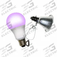 Clamp Lamp Grow Fixture: Bulb Included, For Bulb Type A, 120V AC, LED, 2 ft Max Mounting Ht, 660 W (MPN 602286). Key specifications — Voltage: 120V AC; Plant Growth Application: Vegetative Growth; Spectrum: Blue; Includes: Clamp-On Lamp; Linkable: No; Brand: MIRACLE LED.