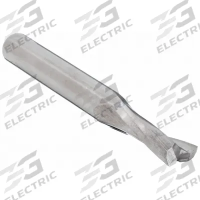 ONSRUD Solid Router Bit: Spiral O-Flute Upcut, 2 Flute, 1/4" Cut Dia - Spiral O-Flute Router Bits for Plastics