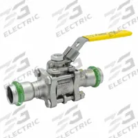 APOLLO Ball Valve: 2 in, Stainless Steel, Straight Valve Body, Press x Press, Full Port Ball Port (MPN 123457455). Key specifications — Brand: APOLLO; Handle: Lever.