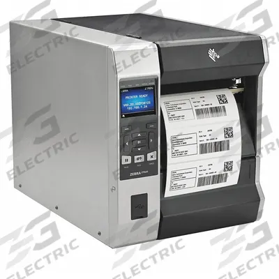 ZEBRA Industrial Printer: ZT600, 6.6 in Max. Print Wd, 12 in/sec, Cutter Dispensing - Up to 5,000 Labels per Day