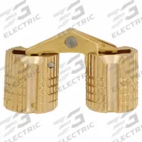 SOSS Hidden Barrel Hinge: Brass, 25/64 in Leaf Ht, 5/16 in Leaf Wd, 0 Holes per Leaf (MPN BH085). Key specifications — Material: Brass; Brand: SOSS; Finish: Satin Brass, Clear Coated.