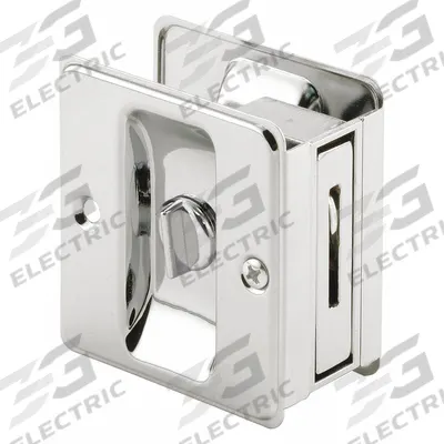 PRIME-LINE Combination Tray and Edge Pull: Unthreaded Holes, Brass, Silver - Pocket Door Pull Handle