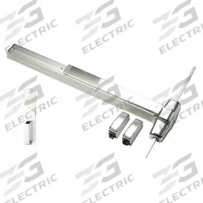 VON DUPRIN Surface Vertical Rod: 4 ft Max Door Wd - Surface Vertical Rod Push Bars