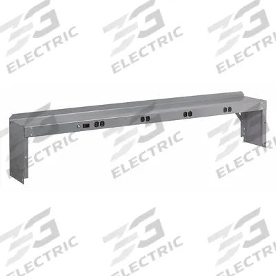 TENNSCO Electrical Shelf Riser: 72 in Overall Wd, 15 in Overall Dp, Gray, Carbon Steel - Risers for Workbenches