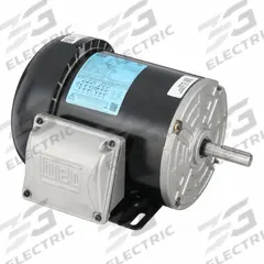 WEG General Purpose Motor: Rigid Base Mount, Totally Enclosed Fan Cooled, 1/2 hp, 208-230/460V AC (MPN .5036ES3E56-S). Key specifications — Brand: WEG; Nameplate Voltage @ 60 Hz: 208-230/460V AC; Full Load Current @ 60 Hz: 1.86-1.69/0.843 A; Nameplate RPM @ 60 Hz: 3,500 RPM; Motor Enclosure: TEFC.