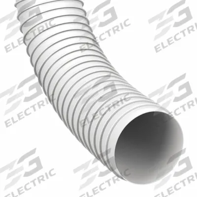 CONTINENTAL Industrial Ducting Hose: 1 in Hose Inside Dia., 100 ft Hose Lg - Light-Duty White PVC Duct Hoses for Dust with Plastic Helix