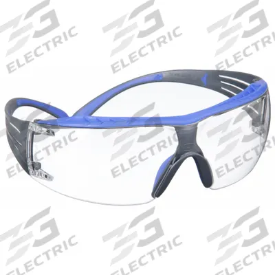 SECUREFIT Safety Glasses: Clear Lens, Frameless, Scotchgard Anti-Fog - Padded Comfort-Fit Safety Glasses
