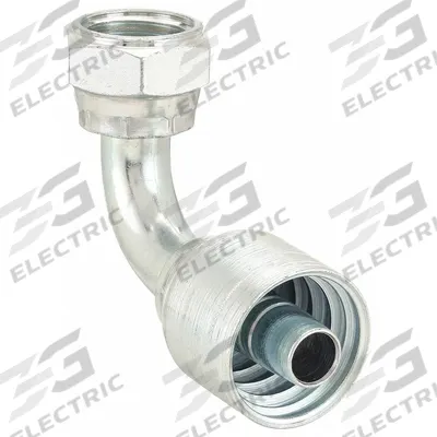 AEROQUIP Hydraulic Crimp Fitting: Steel x Steel, 90° Elbow, -4 For Hose Dash Size - Aeroquip Crimp Hydraulic Hose Fittings with BSPP Connection