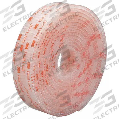 3M DUAL LOCK Hook-and-Loop Fastener: Roll, Clear, Self-Mating, 3/4 in Overall Wd - High-Strength Reclosable Fastener Rolls