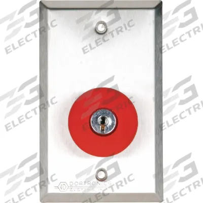 DORTRONICS Exit Push Button: 4 1/2 in Ht, 2 in Dp, 2 3/4 in Wd, Silver - Push-to-Exit Buttons