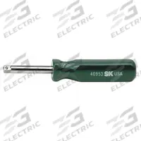 SK PROFESSIONAL TOOLS Socket Driver: 1/4 in Drive Size, 6 in Overall Lg, Molded Grip, Alloy Steel (MPN 40953). Key specifications — attr1205576: SK PROFESSIONAL TOOLS; attr1205581: Chrome; attr1205579: Molded; attr1205580: Alloy Steel.
