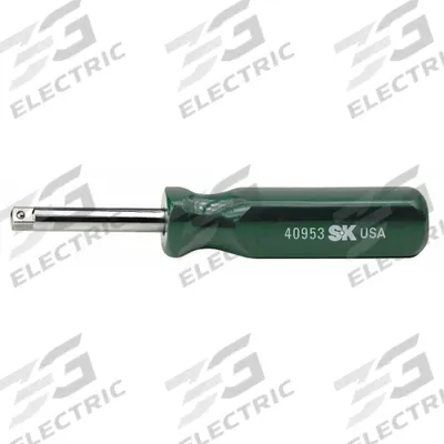 SK PROFESSIONAL TOOLS Socket Driver: 1/4 in Drive Size, 6 in Overall Lg, Molded Grip - Socket Drivers