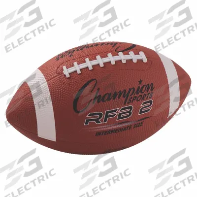 CHAMPION SPORTS Football: Brown, Rubber, Intermediate Size Football - Footballs