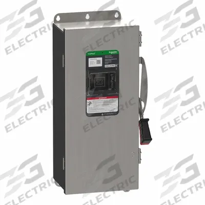 SCHNEIDER Safety Switch: Fusible, 100 A, Three Phase, 600V AC/DC - Fusible Safety Switches