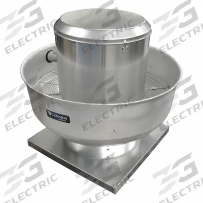CANARM Upblast Exhaust Fan: Belt Drive, Includes Drive Pack, 21 in Wheel, 4,744 cfm - Kitchen Air High-Pressure Belt-Drive Fans without Drive