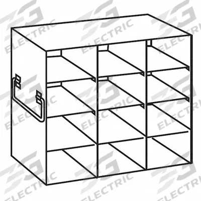 COLE-PARMER Upright Freezer Rack: 11 1/8 in Overall Lg, 5 3/4 in Overall Wd, Stainless Steel - Cold Storage Racks