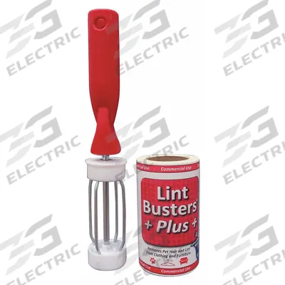 LINT BUSTER Lint Roller: 60 Sheets, 6 in Sheet Lg, 4 in Sheet Wd - Lint Rollers