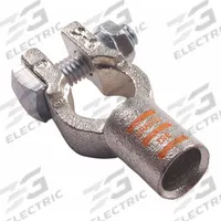 WESTWARD Battery Terminal: Straight, Crimp, 2/0 ga, Orange Color, Positive, Copper (MPN 23PC56). Key specifications — Contact Material: Copper; Alignment: Straight; Color Code: Orange; Connection Type: Crimp; Gauge: 2/0 ga; Polarity: Positive; Brand: WESTWARD.