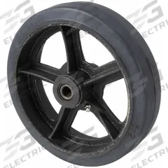 APPROVED VENDOR Caster Wheel: 8 in Wheel Dia., 2 in Wheel Wd, Rubber, 600 lb Load Rating, Iron, Std (MPN 3G269). Key specifications — attr1111770: Iron; attr1111778: Black; attr1111764: APPROVED VENDOR.