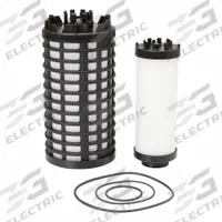 FLEETGUARD Fuel Filter: Cartridge, Diesel Fuel, Diesel, Cellulose, 2 filters/3 o-rings/Grease packet (MPN FK48555). Key specifications — Brand: FLEETGUARD; Media Material: Cellulose; Includes: 3 o-rings; Compatible Vehicle Type: Trucks; Compatible Vehicle Make: Western Star.