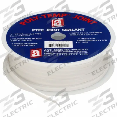 ANTI-SEIZE TECHNOLOGY Gasket-Making Tape: 3/16 in x 75 ft, 0.08 in Thick, -450°F to 600°F - PTFE Gasket-Making Tape