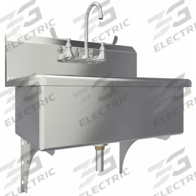 SANI-LAV Scrub Sink: 1 Stations, 10 1/2 in Bowl Dp, 28 in Bowl Lg, 16 1/2 in Bowl Wd - One-Station Wall-Mounted Hand Sinks with Faucets