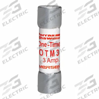 MERSEN Fuse: OTM Series, Midget, Fast-Acting, 3 A, 250 V AC, 13/32 in x 1 1/2 in - Fast-Acting Cylindrical Fuses