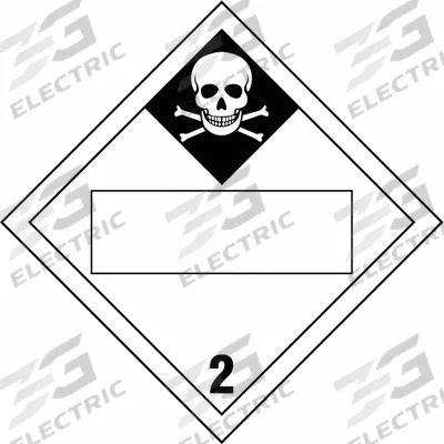BRADY Container Placard: 2, 10 3/4 in x 10 3/4 in, 10 3/4 in Label Ht - Class 2: Gases