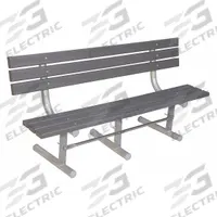 ULTRASITE Outdoor Bench: Extra Heavy-Duty, 72 in Overall Lg, 35 in Overall Ht, Gray, Silver (MPN g940P-GRY6). Key specifications — Manufacturer Part Number: g940P-GRY6; Brand: ULTRASITE; Frame Color: Silver; Product Type: Outdoor Bench; Seat Color: Gray; Series: Extra Heavy-Duty.