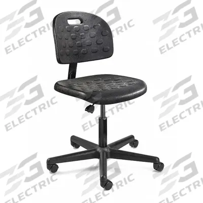 BEVCO Office Chair: Breva Value-Line, Black, Plastic Material, 12 in Back Ht - Armless Office Chairs