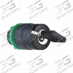 SCHNEIDER ELECTRIC Keyed Selector Switch: 3 Position, 22 mm Panel Mounting Size, Series XB5 (MPN ZB5AG08). Key specifications — Manufacturer Part Number: ZB5AG08; Brand: SCHNEIDER; Switch Action: Maintained/Maintained/Momentary; Key Removal Position: Left.